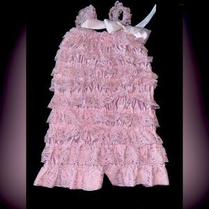 Baby pink lace baby one piece